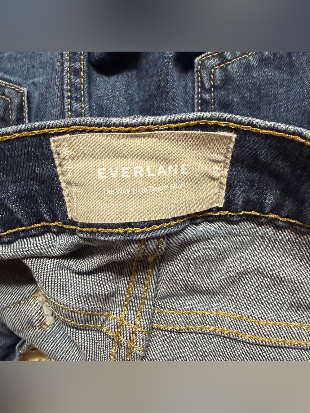 Everlane The Way High Denim Cutoff Shorts Size 32 - Picture 10 of 10